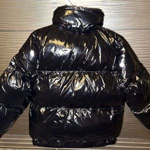 Stylish black puffer coat